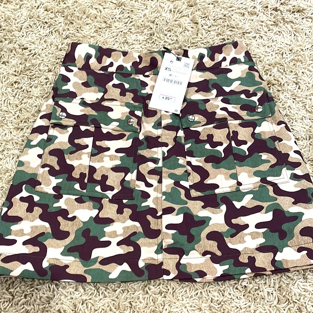 New Zara Camouflage Skort Size xS